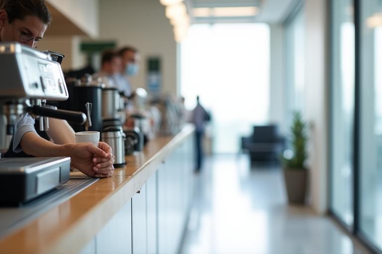 Sleek minimalist mobile espresso bar